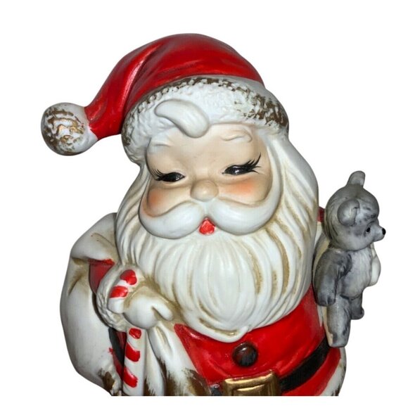 HOMCO Vintage Christmas Santa Claus Ceramic Coin Bank 5407 - Picture 2 of 8